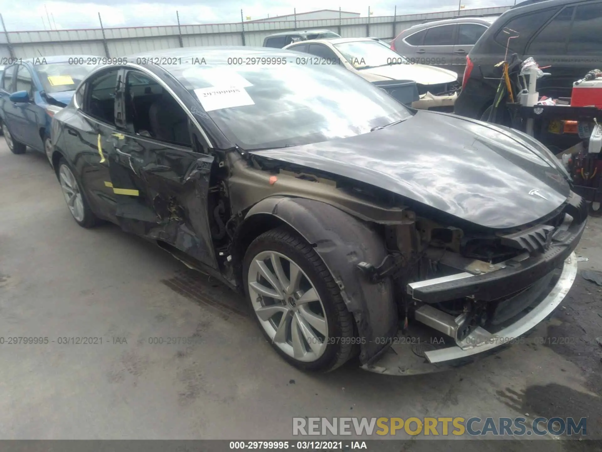 1 fotografías del automóvil dañado 5YJ3E1EBXKF433666 TESLA MODEL 3 2019