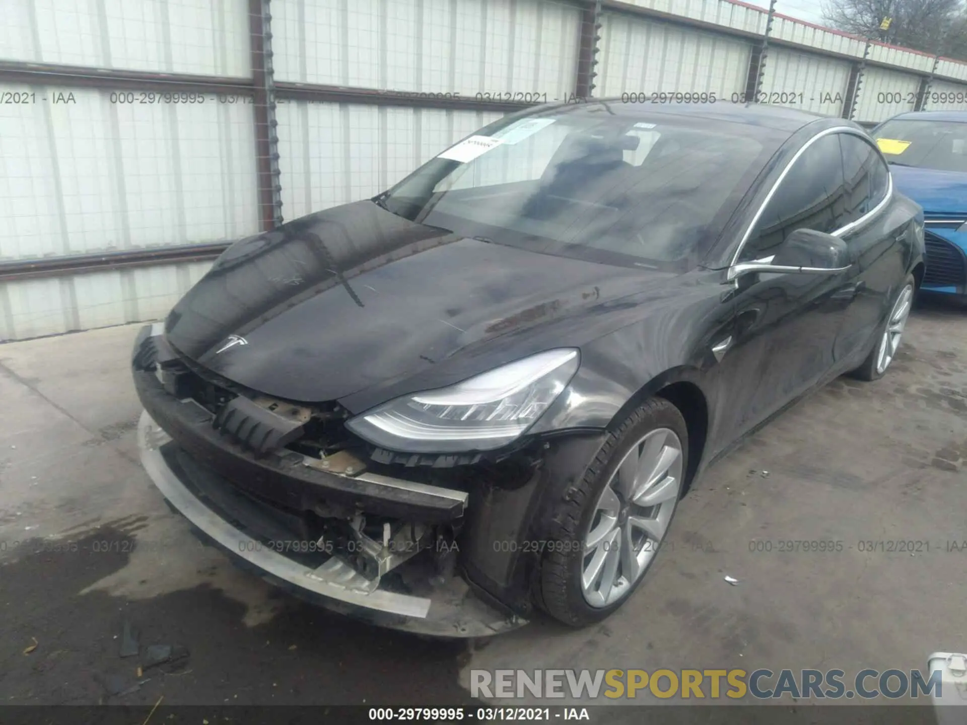2 fotografías del automóvil dañado 5YJ3E1EBXKF433666 TESLA MODEL 3 2019