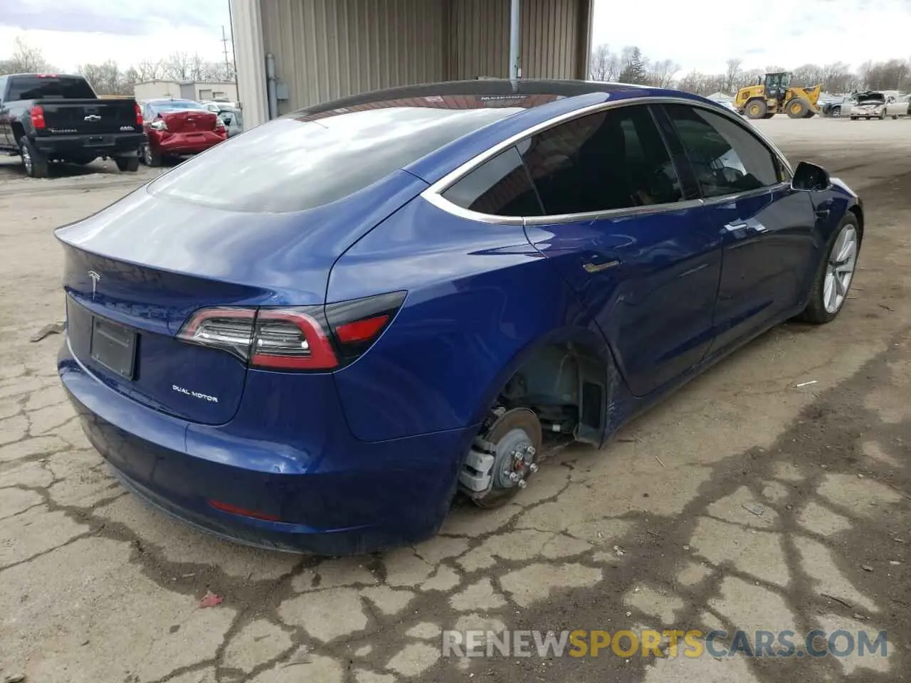 4 fotografías del automóvil dañado 5YJ3E1EBXKF453920 TESLA MODEL 3 2019