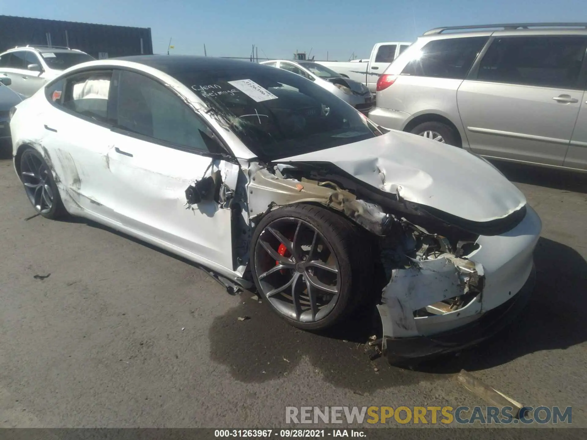 1 fotografías del automóvil dañado 5YJ3E1EBXKF487212 TESLA MODEL 3 2019