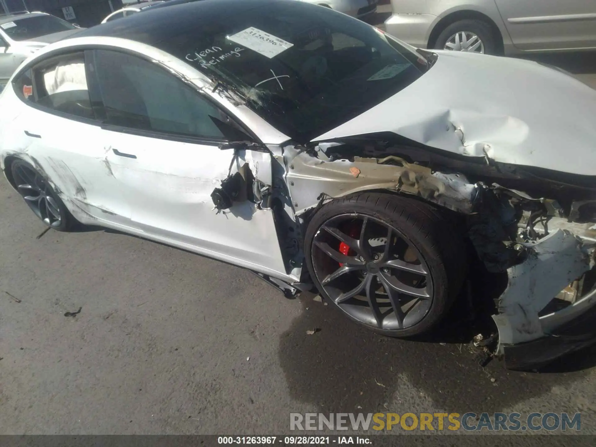 6 fotografías del automóvil dañado 5YJ3E1EBXKF487212 TESLA MODEL 3 2019