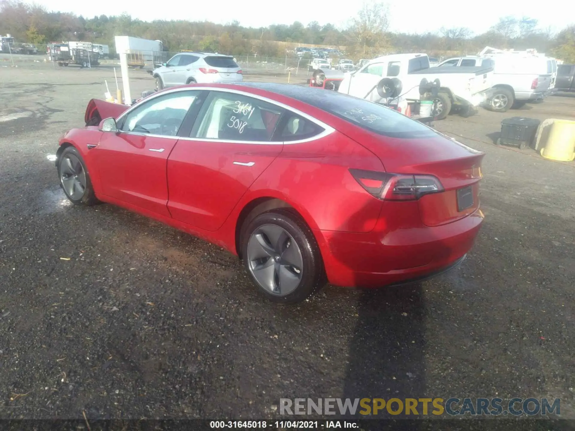 3 fotografías del automóvil dañado 5YJ3E1EBXKF497125 TESLA MODEL 3 2019