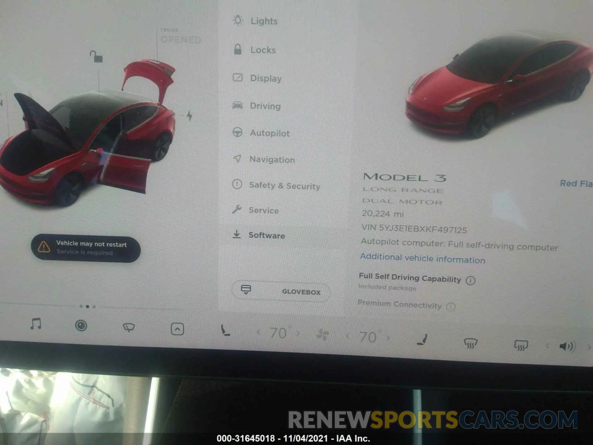 7 fotografías del automóvil dañado 5YJ3E1EBXKF497125 TESLA MODEL 3 2019