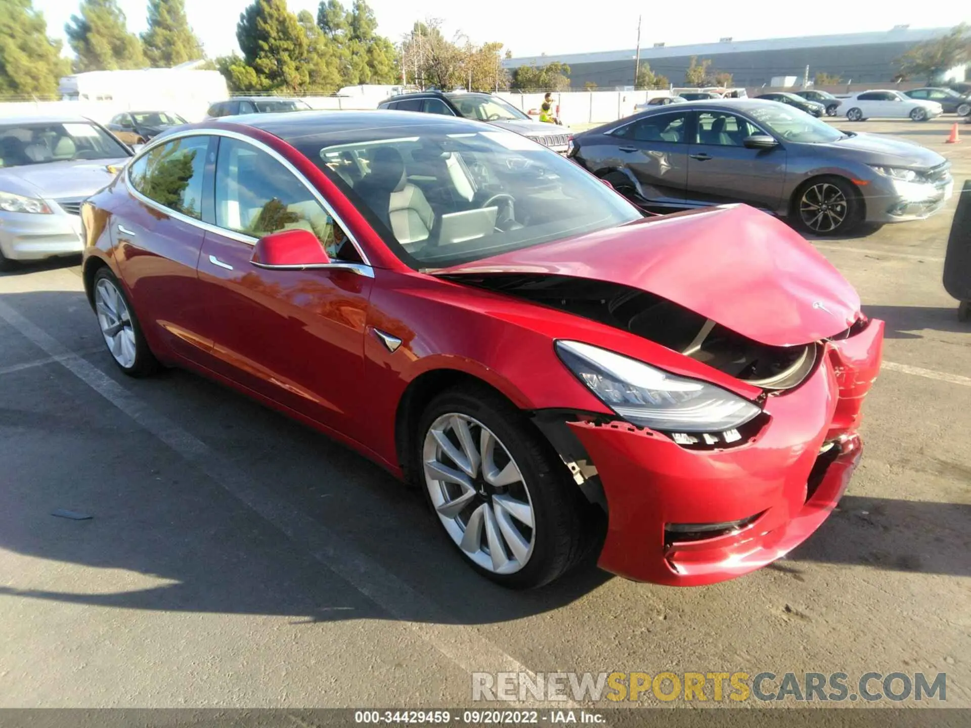 1 fotografías del automóvil dañado 5YJ3E1EBXKF521617 TESLA MODEL 3 2019