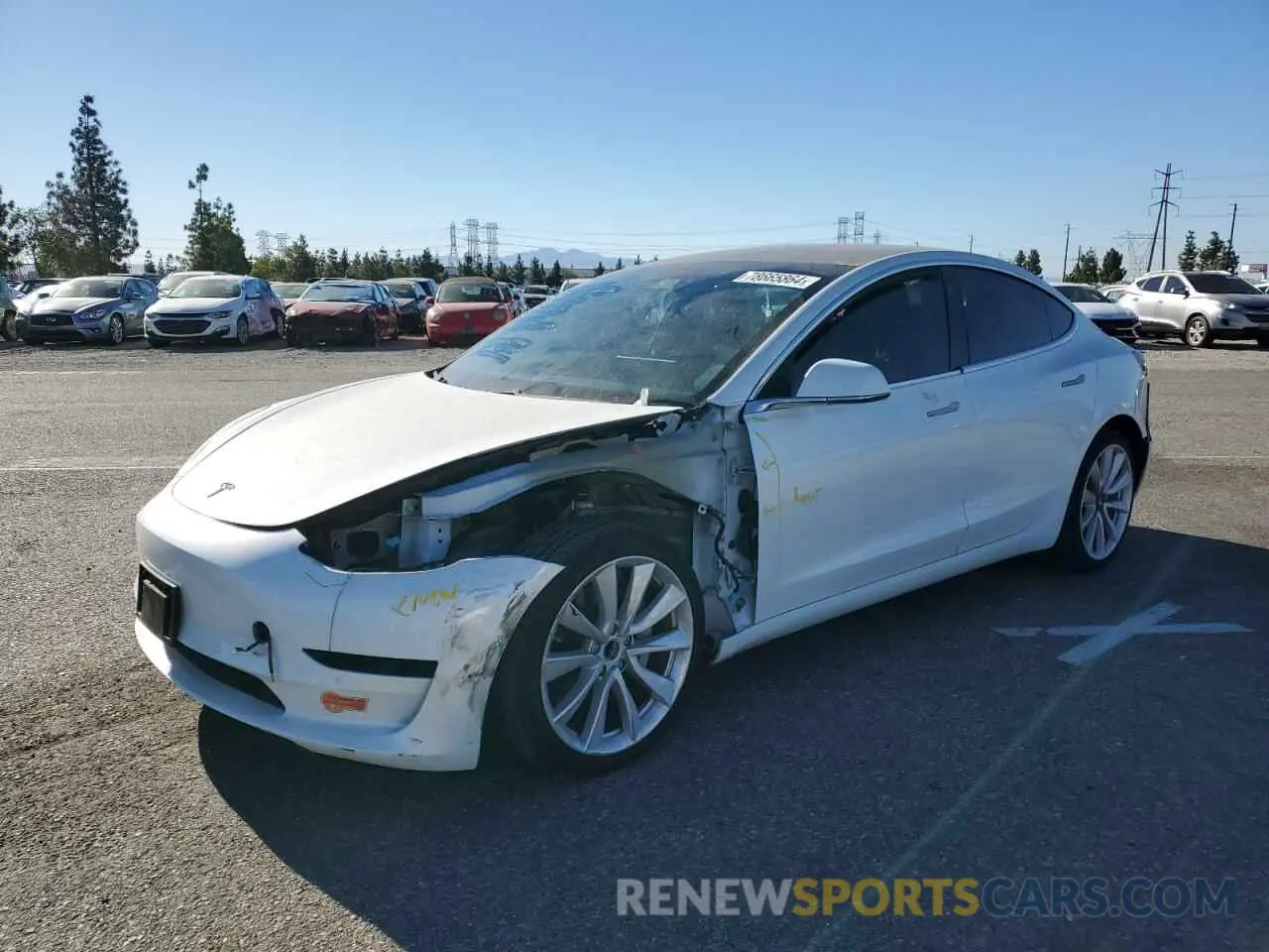 1 fotografías del automóvil dañado 5YJ3E1EA0LF634307 TESLA MODEL 3 2020
