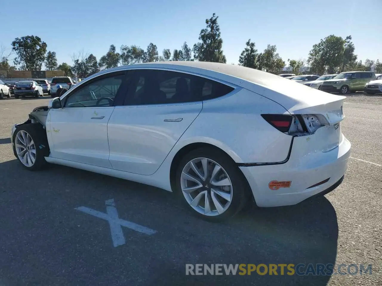 2 fotografías del automóvil dañado 5YJ3E1EA0LF634307 TESLA MODEL 3 2020