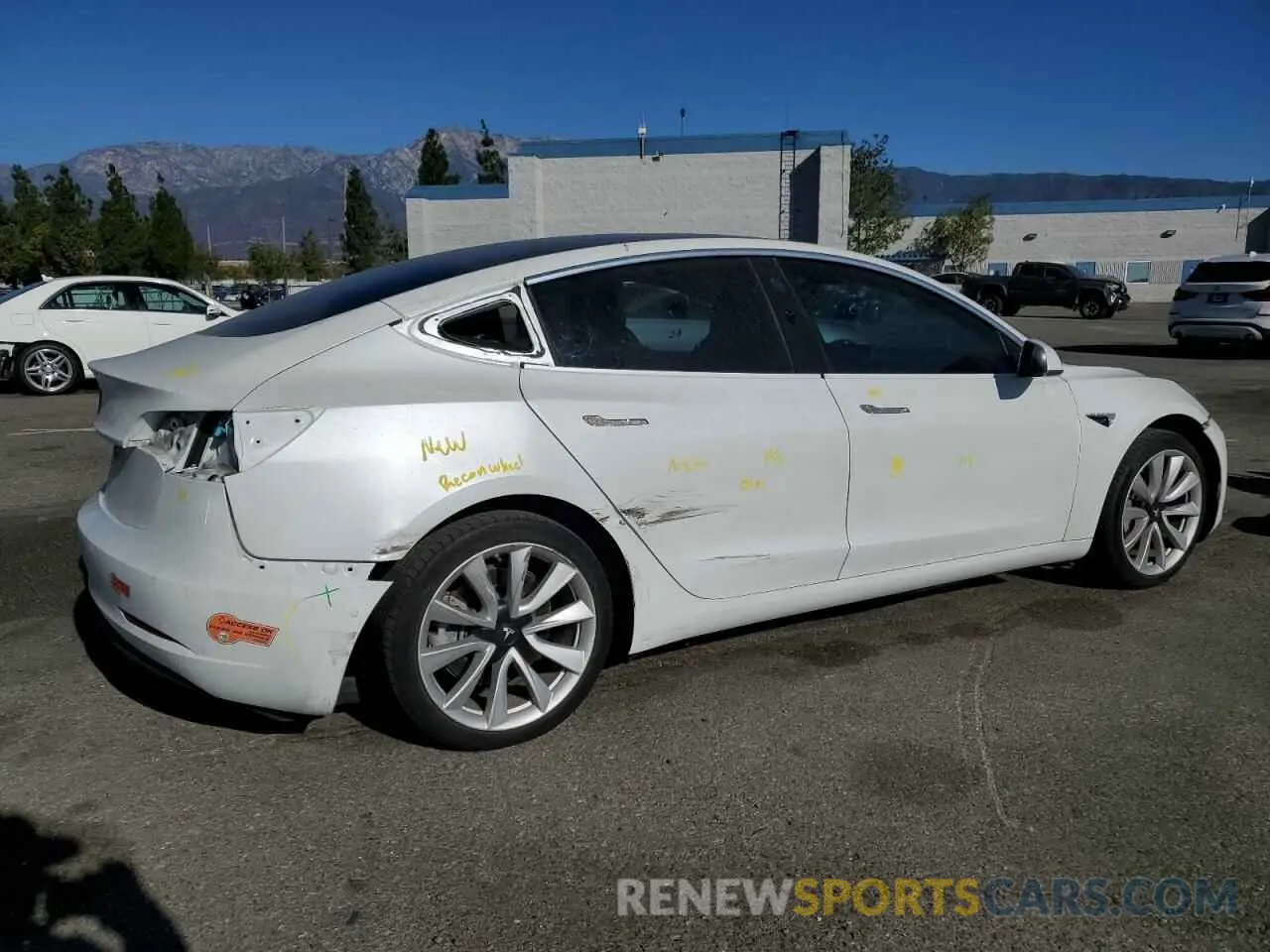 3 fotografías del automóvil dañado 5YJ3E1EA0LF634307 TESLA MODEL 3 2020