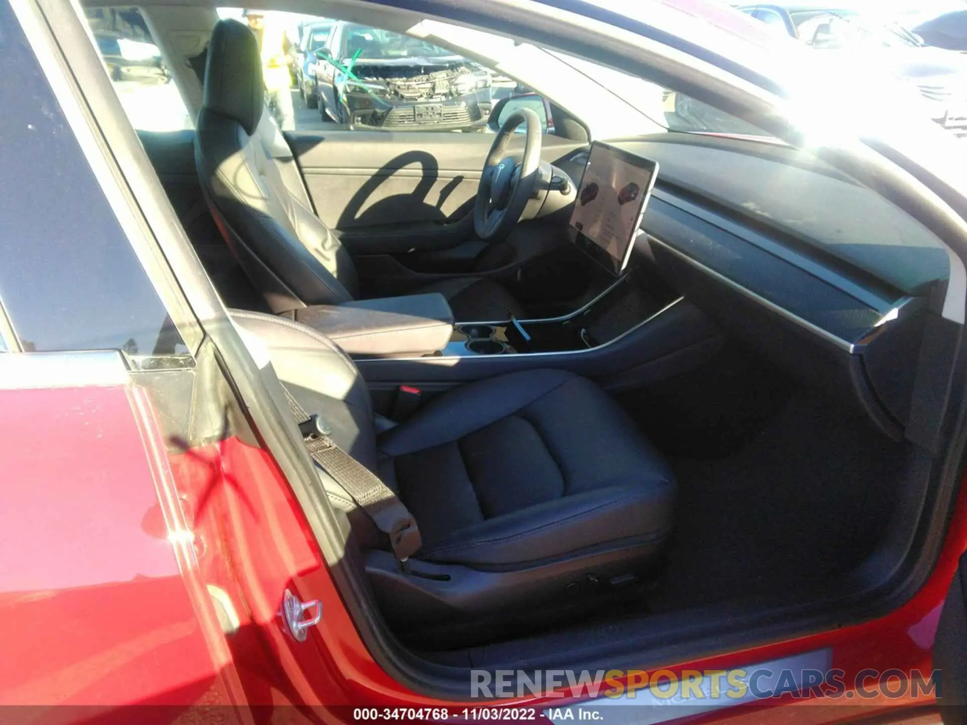 5 fotografías del automóvil dañado 5YJ3E1EA0LF703609 TESLA MODEL 3 2020