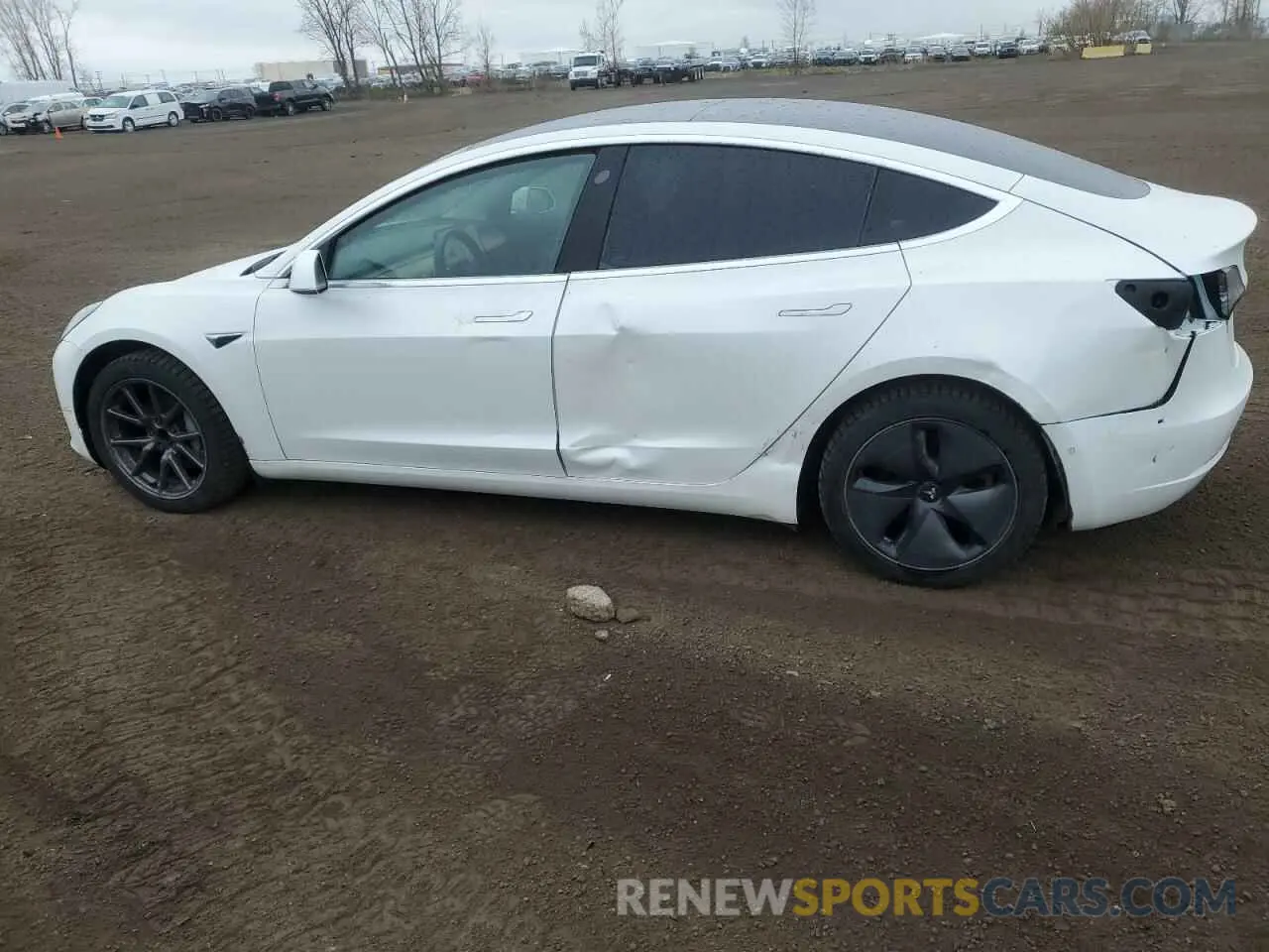 2 fotografías del automóvil dañado 5YJ3E1EA0LF715713 TESLA MODEL 3 2020