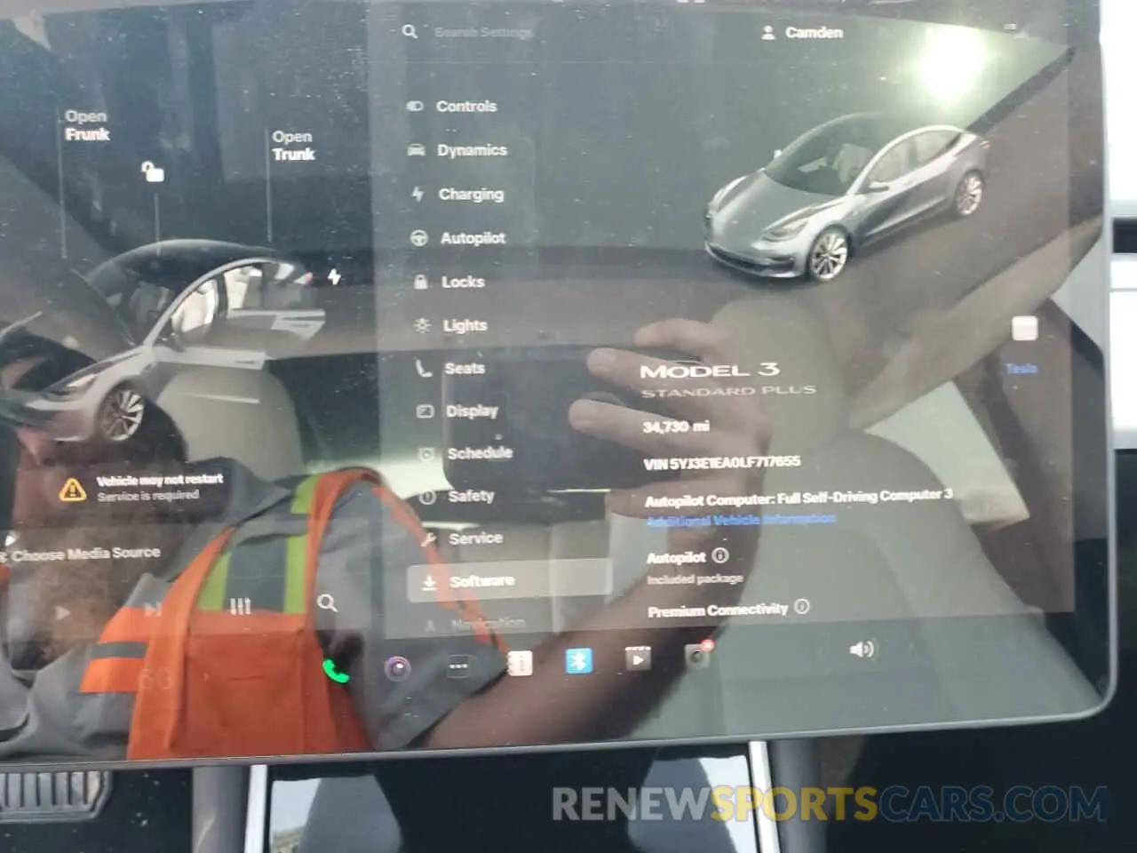 9 fotografías del automóvil dañado 5YJ3E1EA0LF717655 TESLA MODEL 3 2020