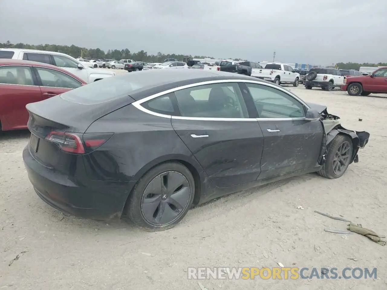 3 fotografías del automóvil dañado 5YJ3E1EA0LF736450 TESLA MODEL 3 2020