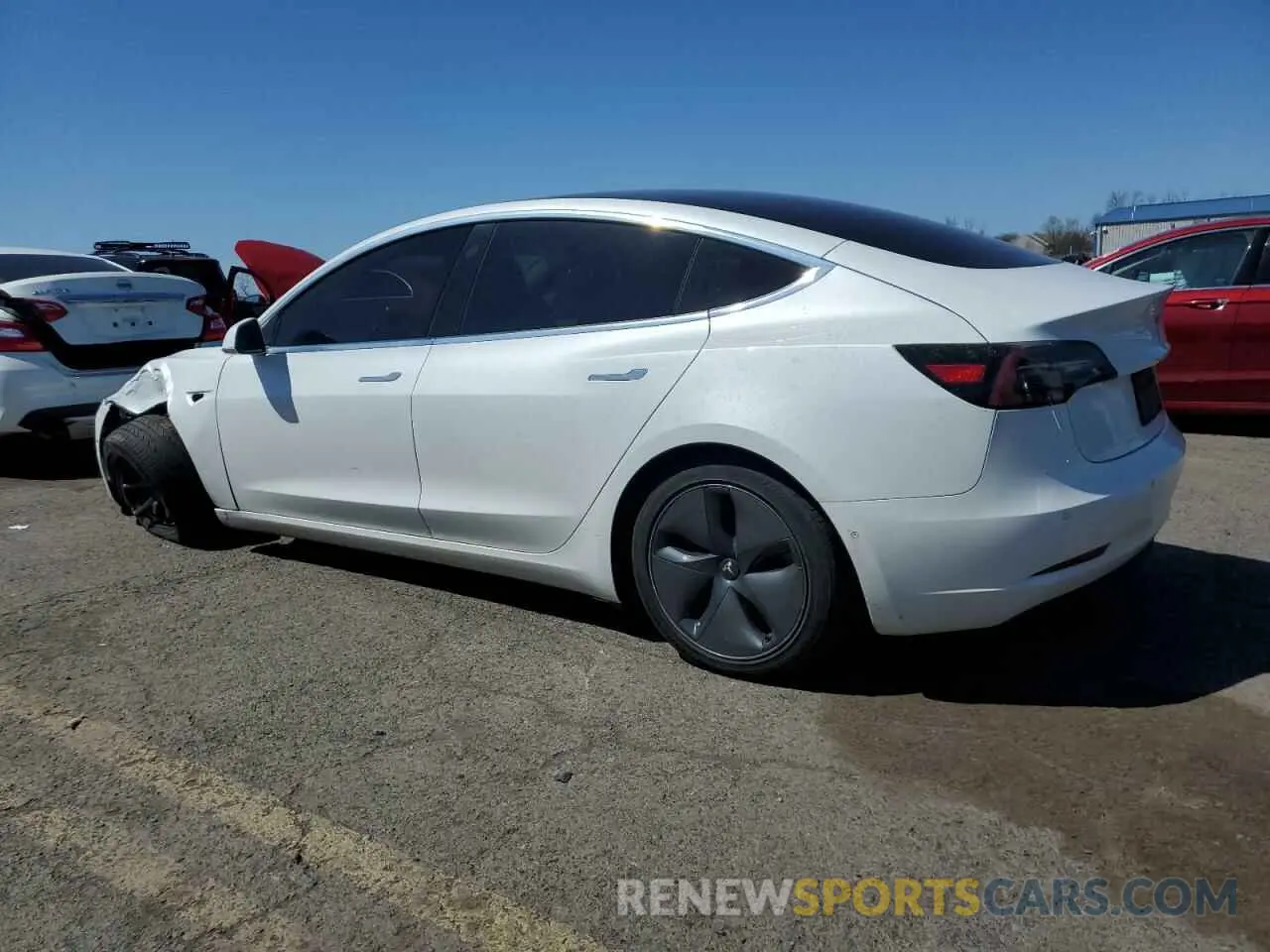 2 fotografías del automóvil dañado 5YJ3E1EA0LF792825 TESLA MODEL 3 2020