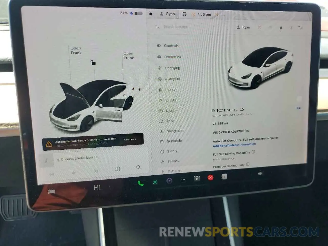 9 fotografías del automóvil dañado 5YJ3E1EA0LF792825 TESLA MODEL 3 2020