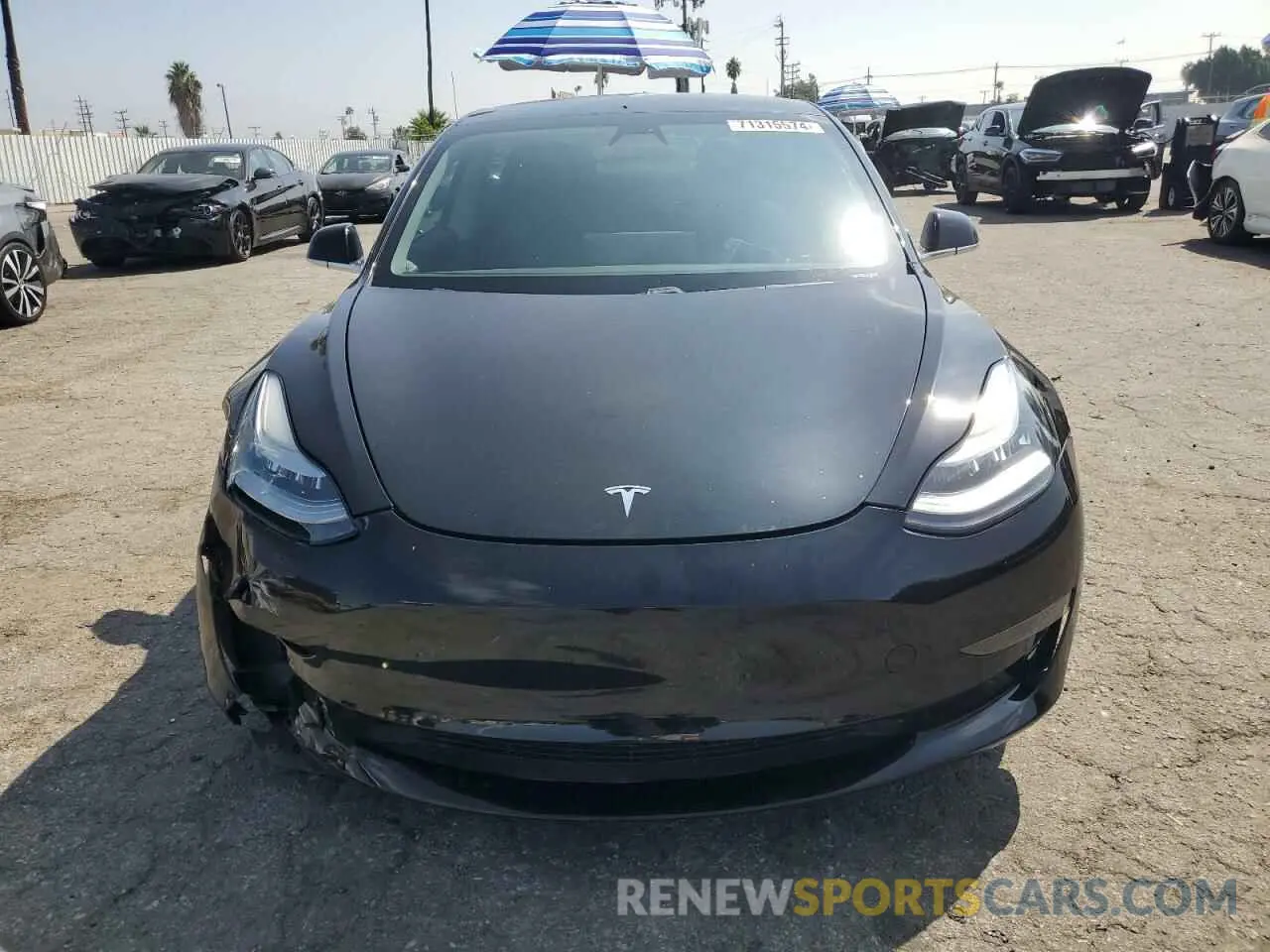 5 fotografías del automóvil dañado 5YJ3E1EA0LF802155 TESLA MODEL 3 2020