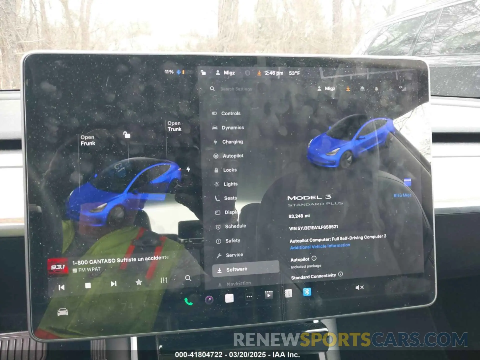 18 fotografías del automóvil dañado 5YJ3E1EA1LF658521 TESLA MODEL 3 2020