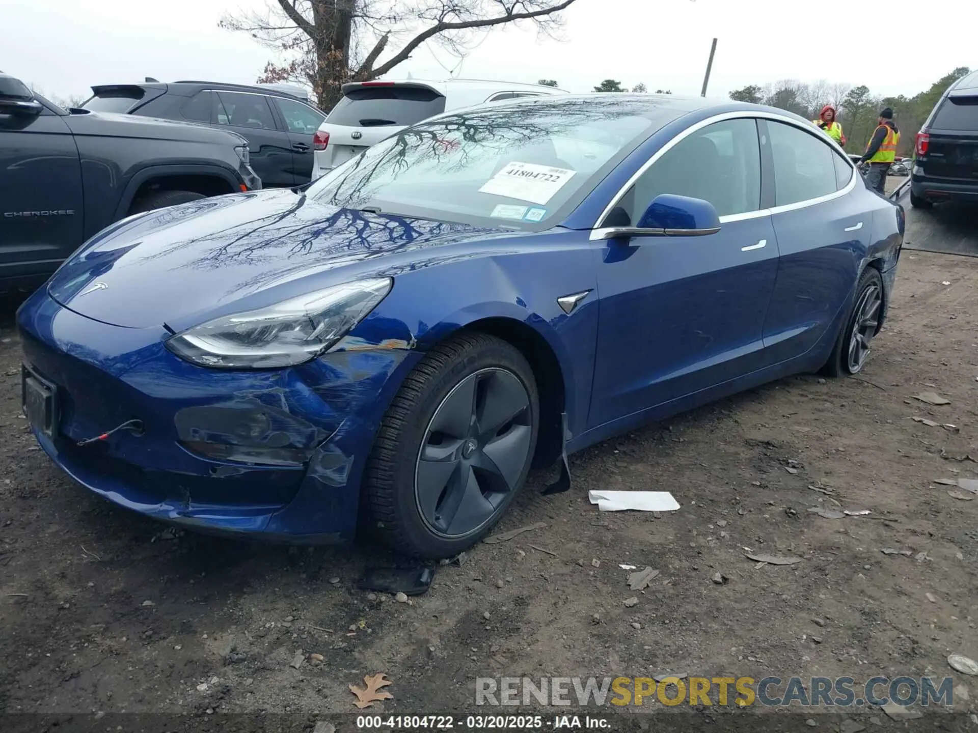 2 fotografías del automóvil dañado 5YJ3E1EA1LF658521 TESLA MODEL 3 2020