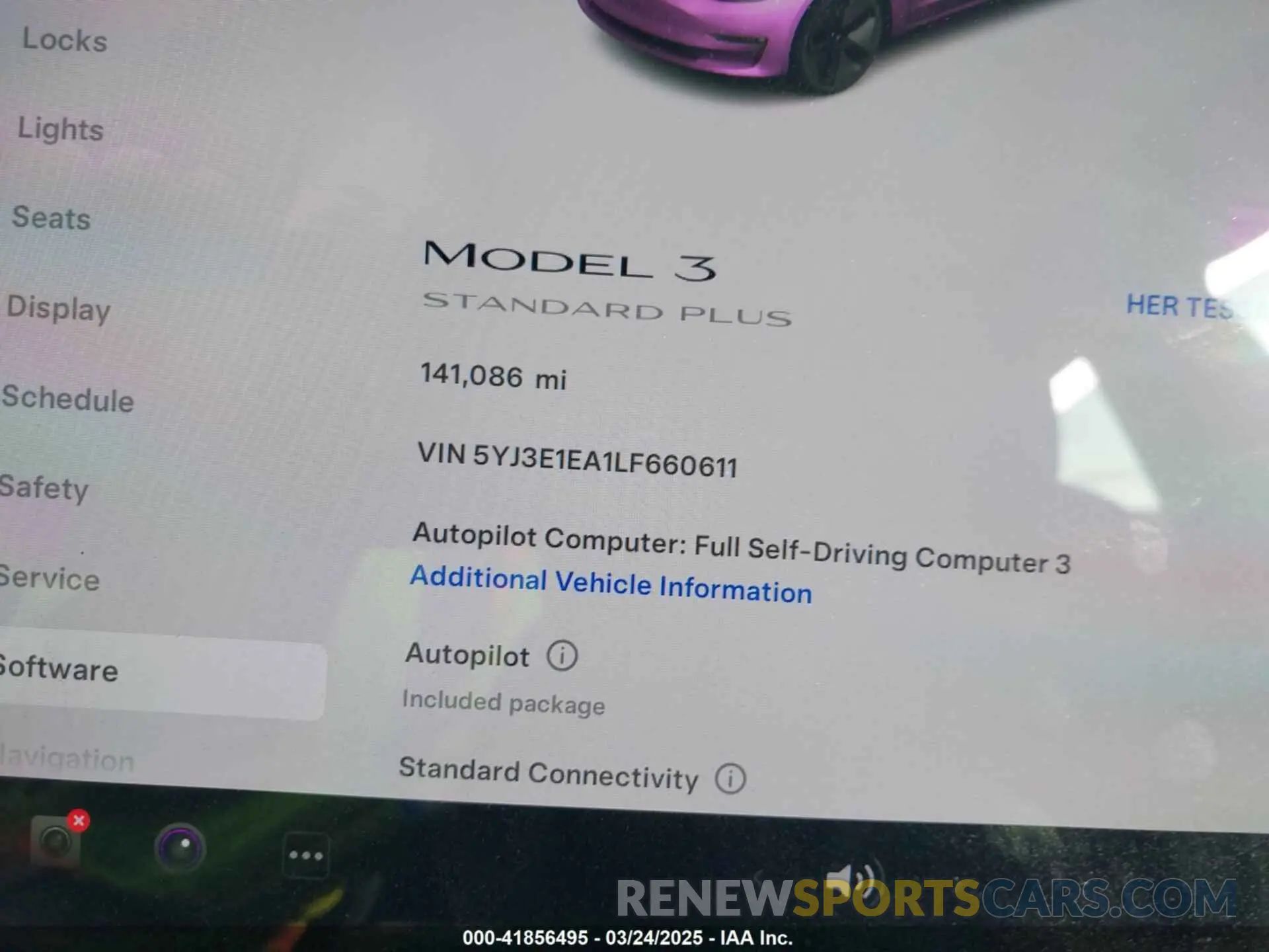 14 fotografías del automóvil dañado 5YJ3E1EA1LF660611 TESLA MODEL 3 2020