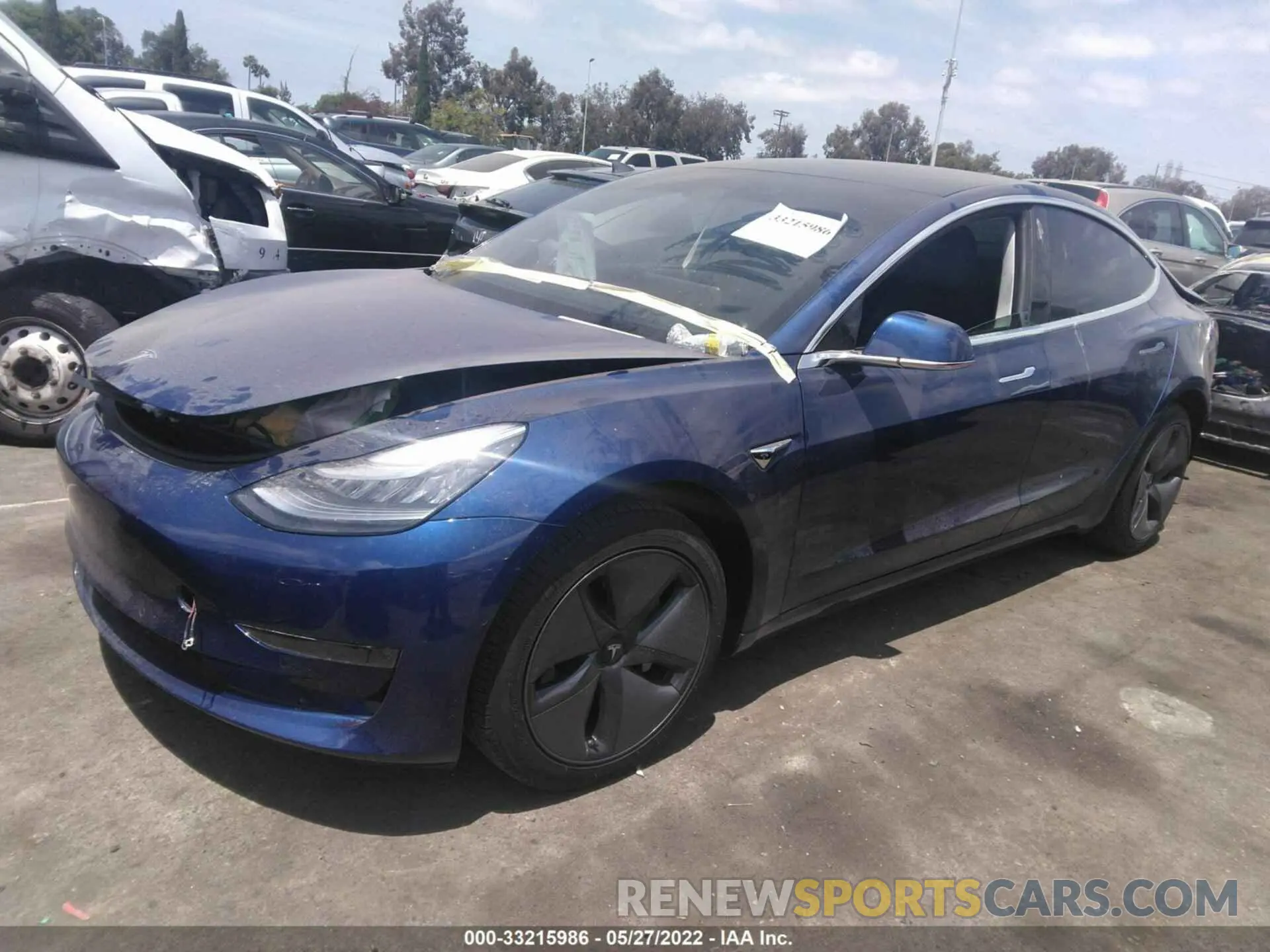 2 fotografías del automóvil dañado 5YJ3E1EA1LF706048 TESLA MODEL 3 2020