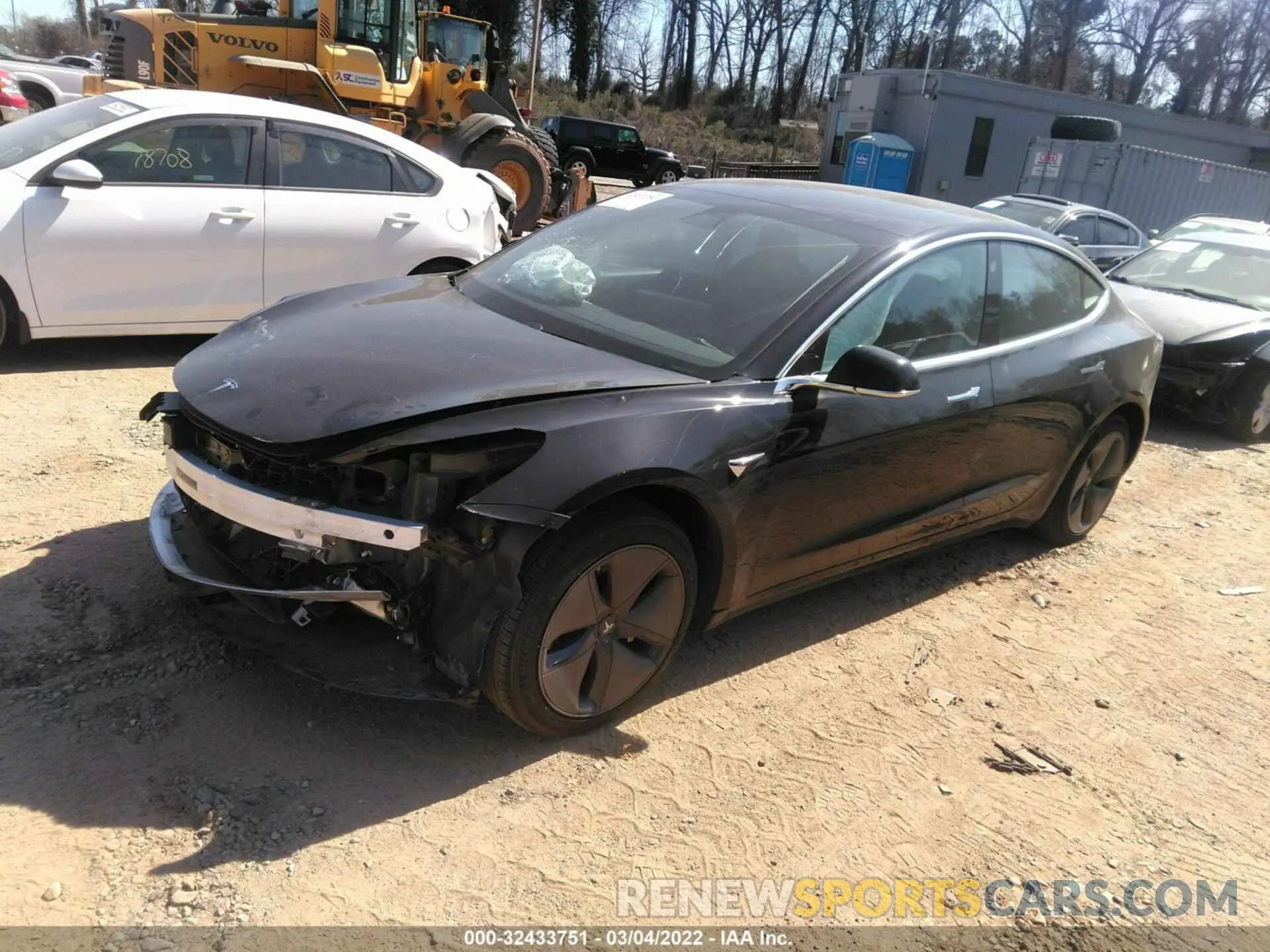 2 fotografías del automóvil dañado 5YJ3E1EA1LF736490 TESLA MODEL 3 2020