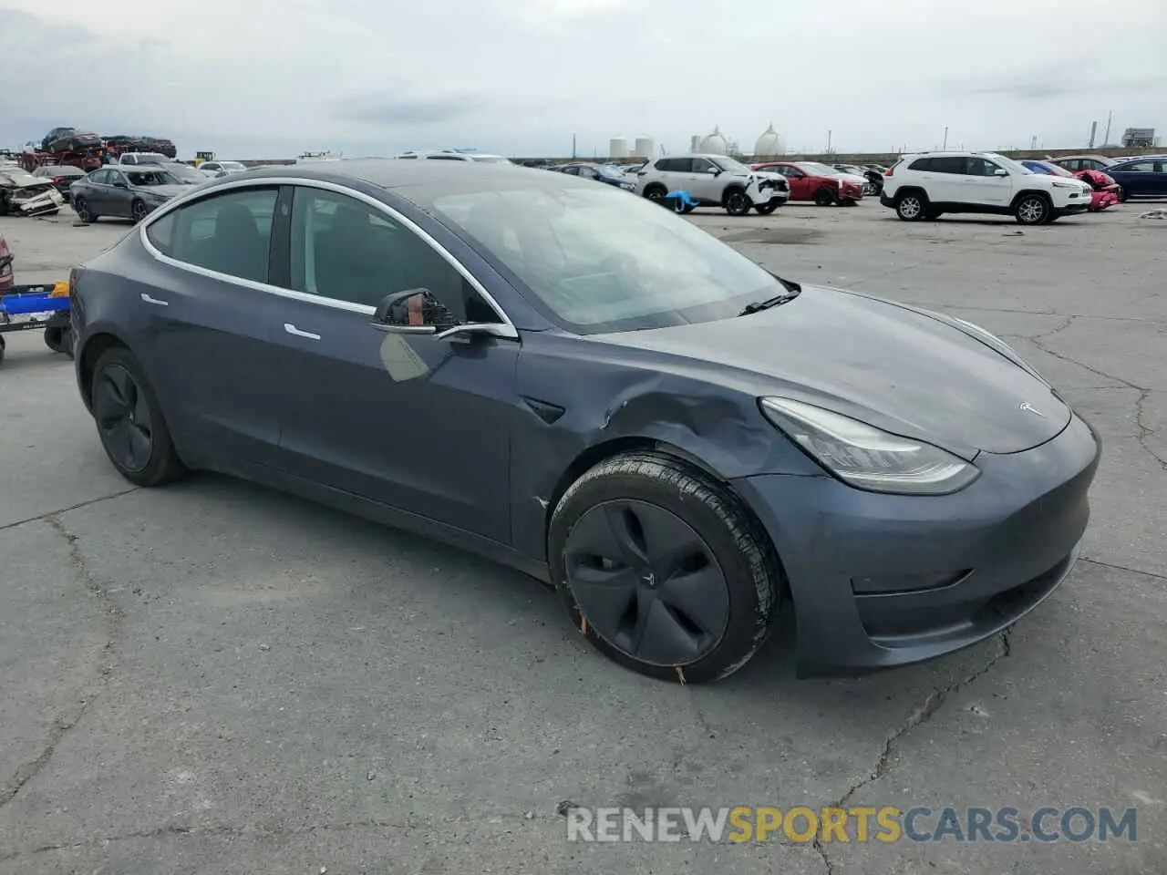 4 fotografías del automóvil dañado 5YJ3E1EA1LF784832 TESLA MODEL 3 2020