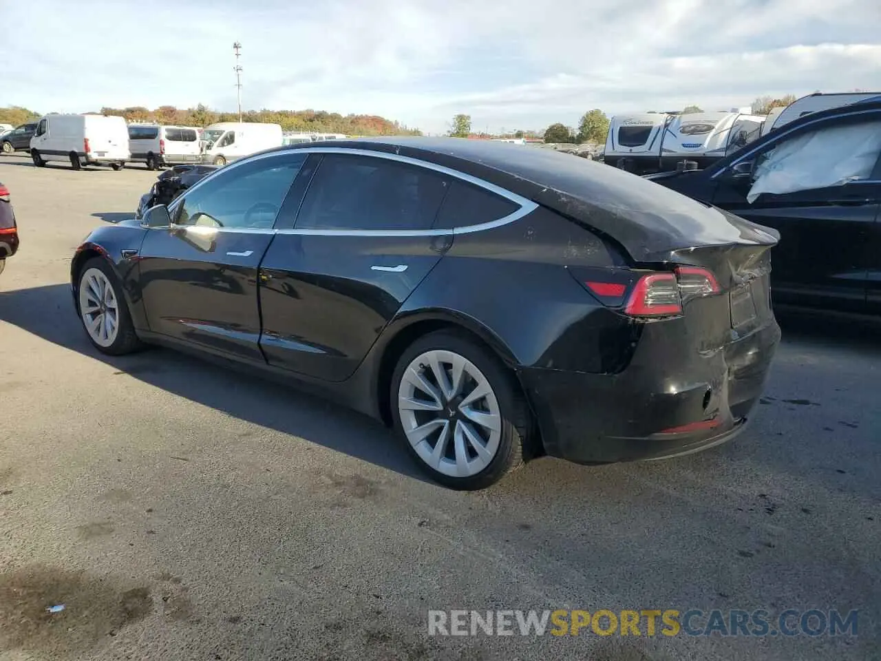 2 fotografías del automóvil dañado 5YJ3E1EA1LF792218 TESLA MODEL 3 2020