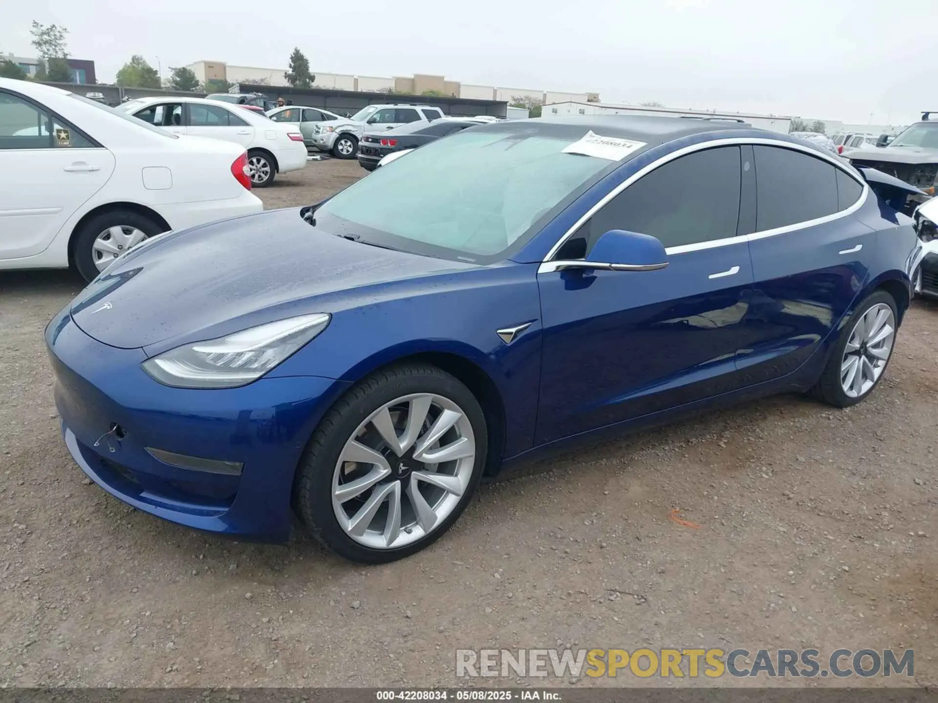 2 fotografías del automóvil dañado 5YJ3E1EA1LF802648 TESLA MODEL 3 2020