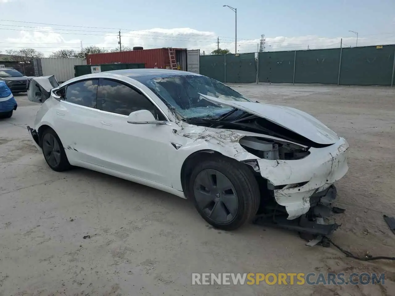 4 fotografías del automóvil dañado 5YJ3E1EA2LF632171 TESLA MODEL 3 2020