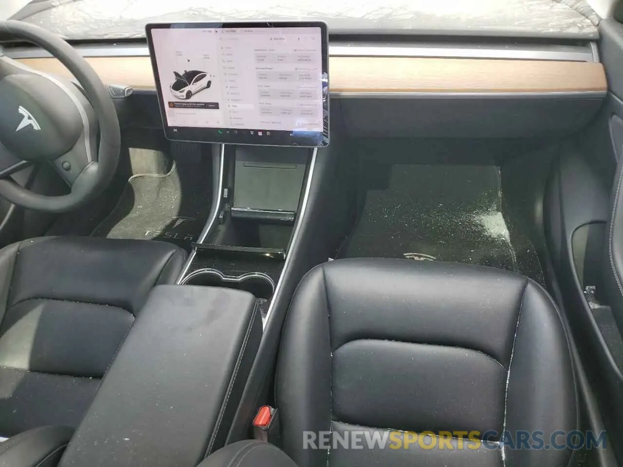 8 fotografías del automóvil dañado 5YJ3E1EA2LF632171 TESLA MODEL 3 2020