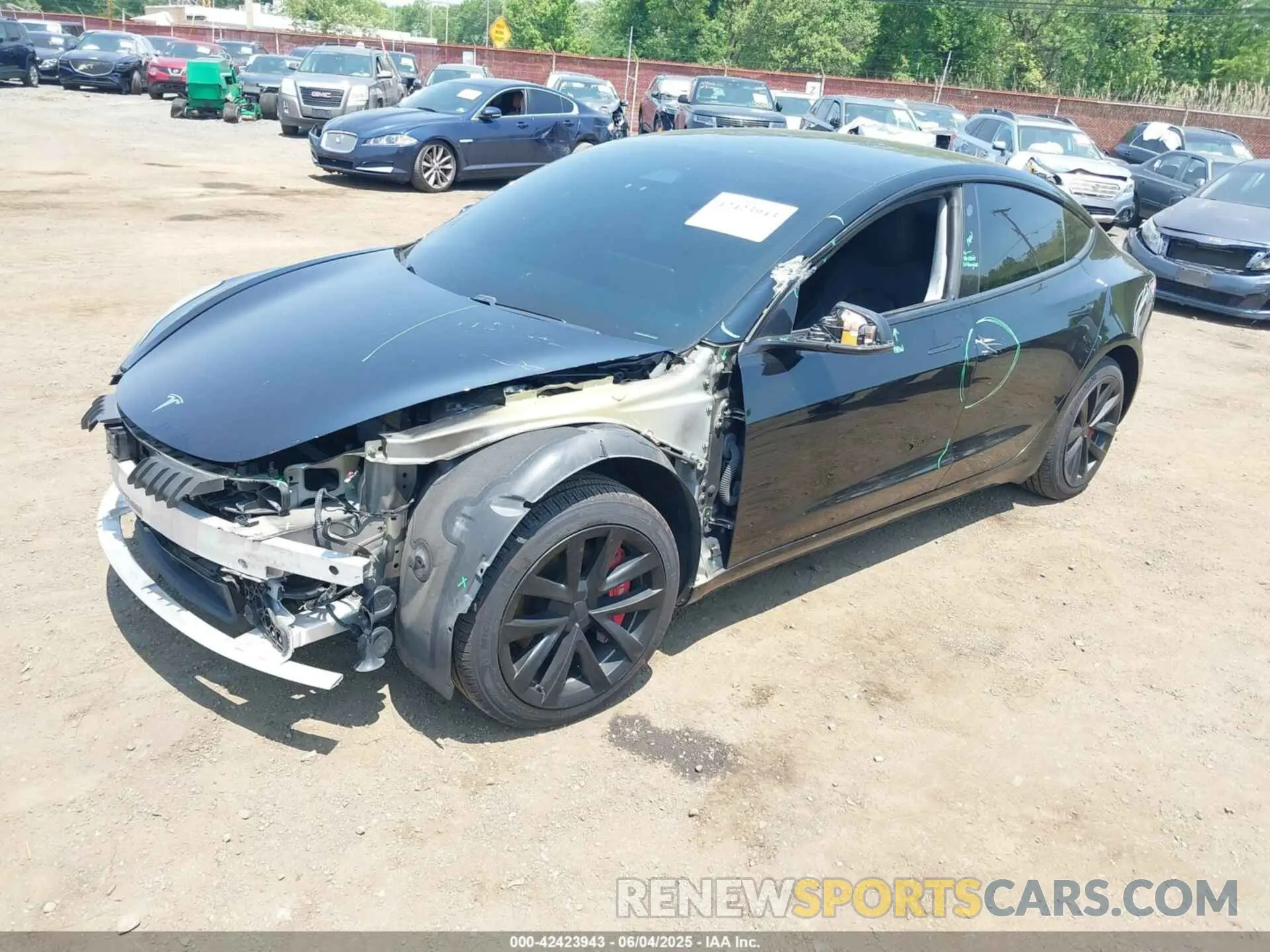 2 fotografías del automóvil dañado 5YJ3E1EA2LF704499 TESLA MODEL 3 2020