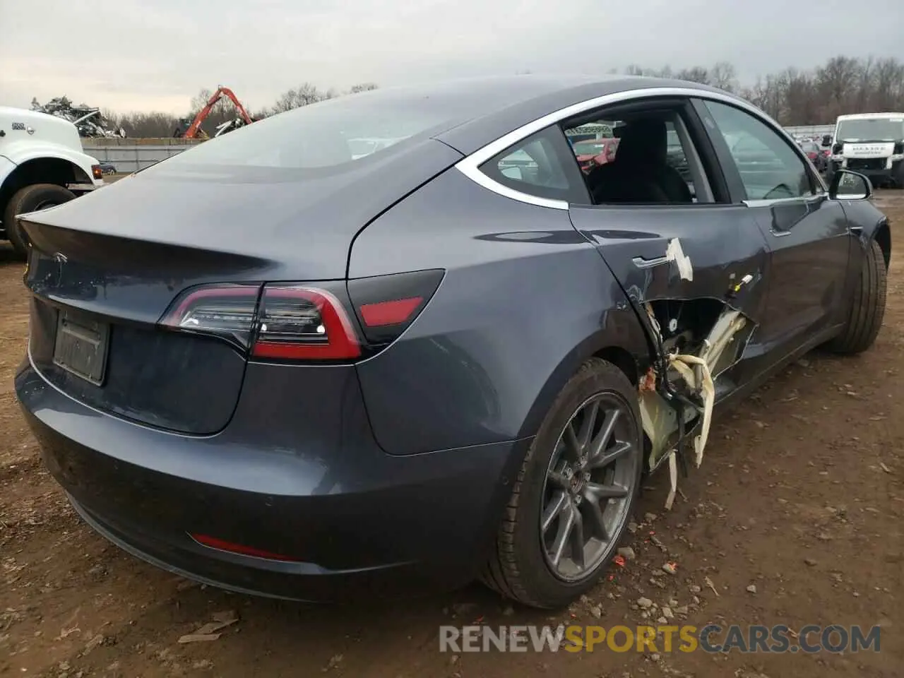 4 fotografías del automóvil dañado 5YJ3E1EA2LF705216 TESLA MODEL 3 2020