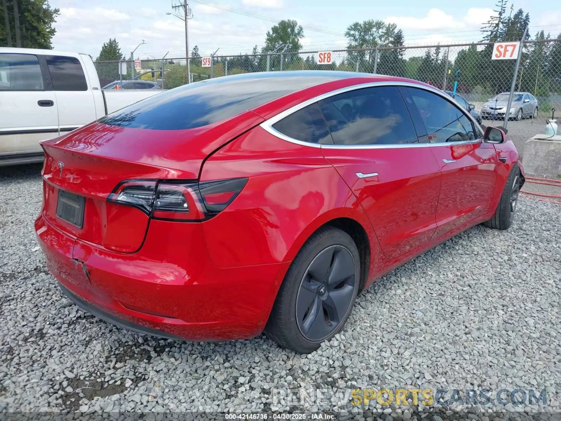 4 fotografías del automóvil dañado 5YJ3E1EA2LF738149 TESLA MODEL 3 2020