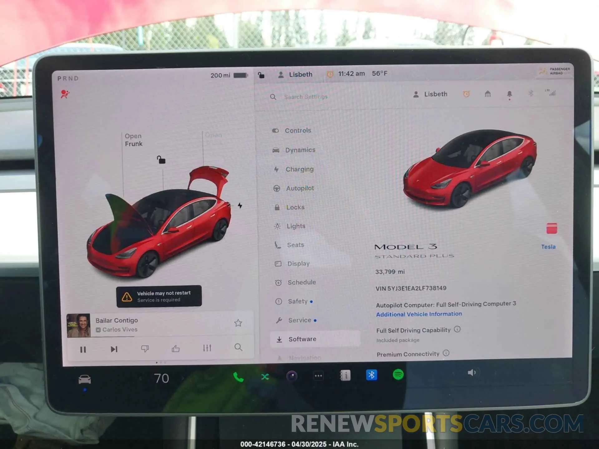 7 fotografías del automóvil dañado 5YJ3E1EA2LF738149 TESLA MODEL 3 2020