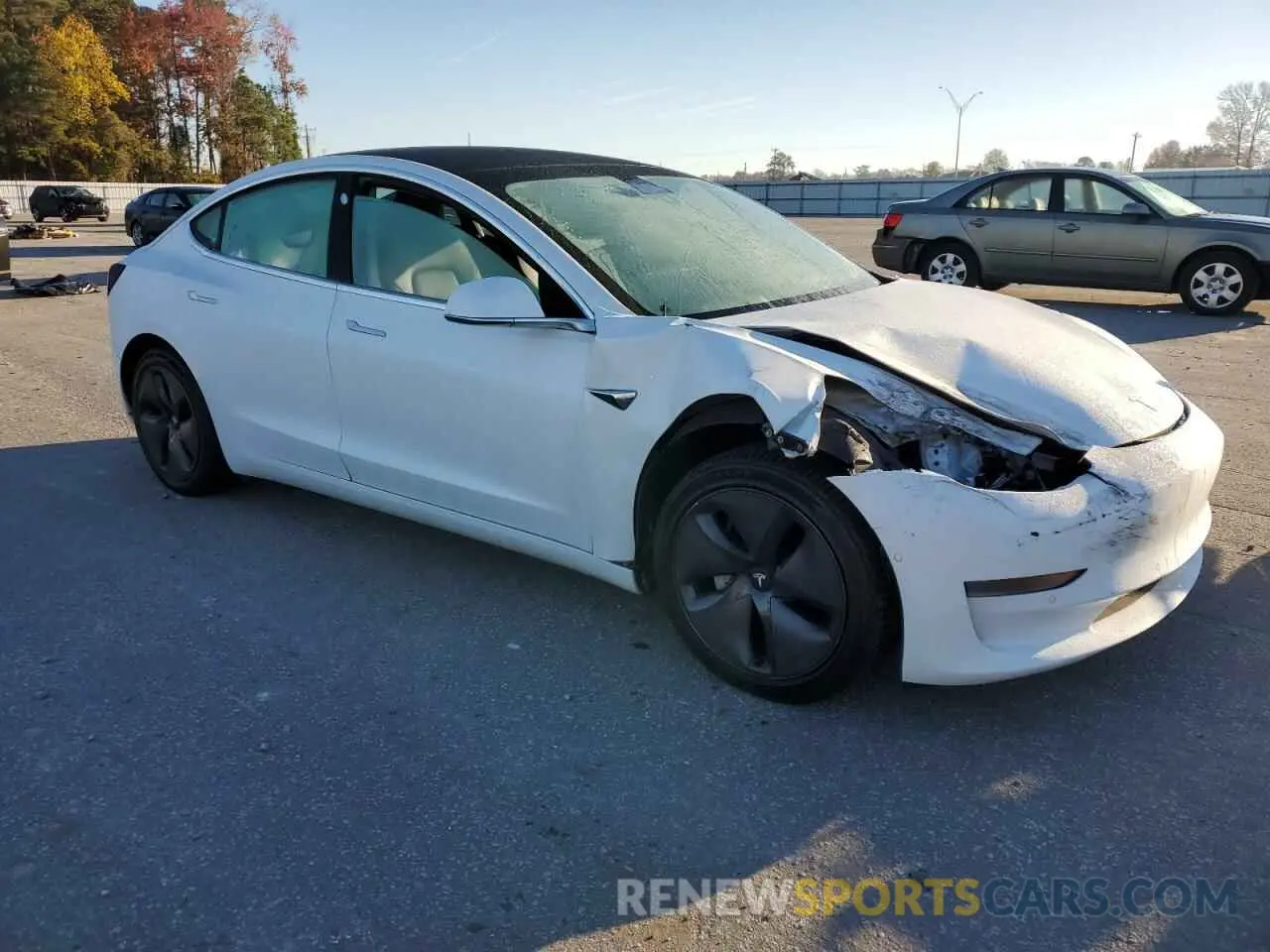 4 fotografías del automóvil dañado 5YJ3E1EA2LF740595 TESLA MODEL 3 2020