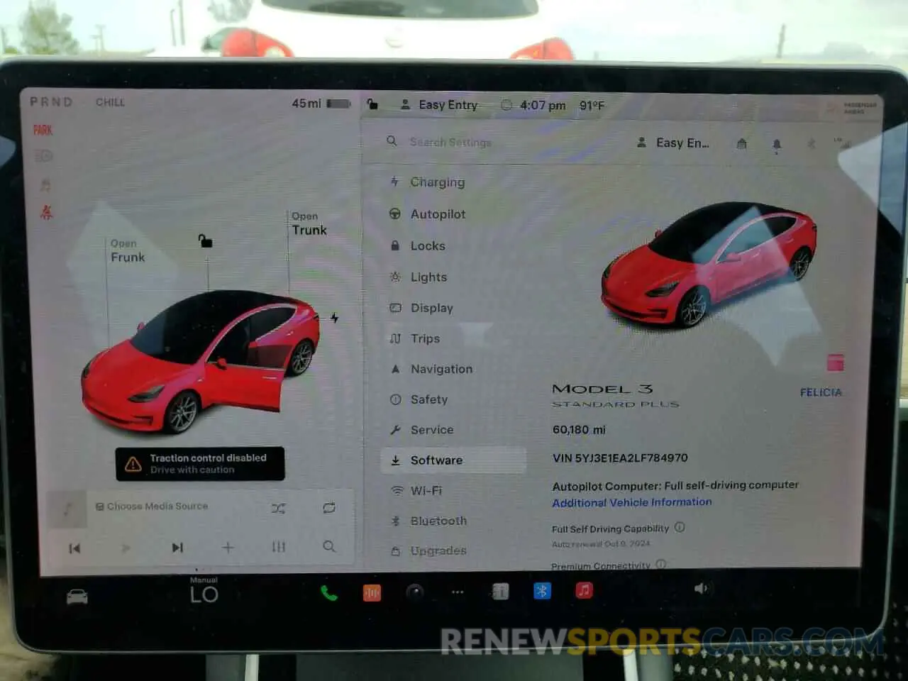 9 fotografías del automóvil dañado 5YJ3E1EA2LF784970 TESLA MODEL 3 2020
