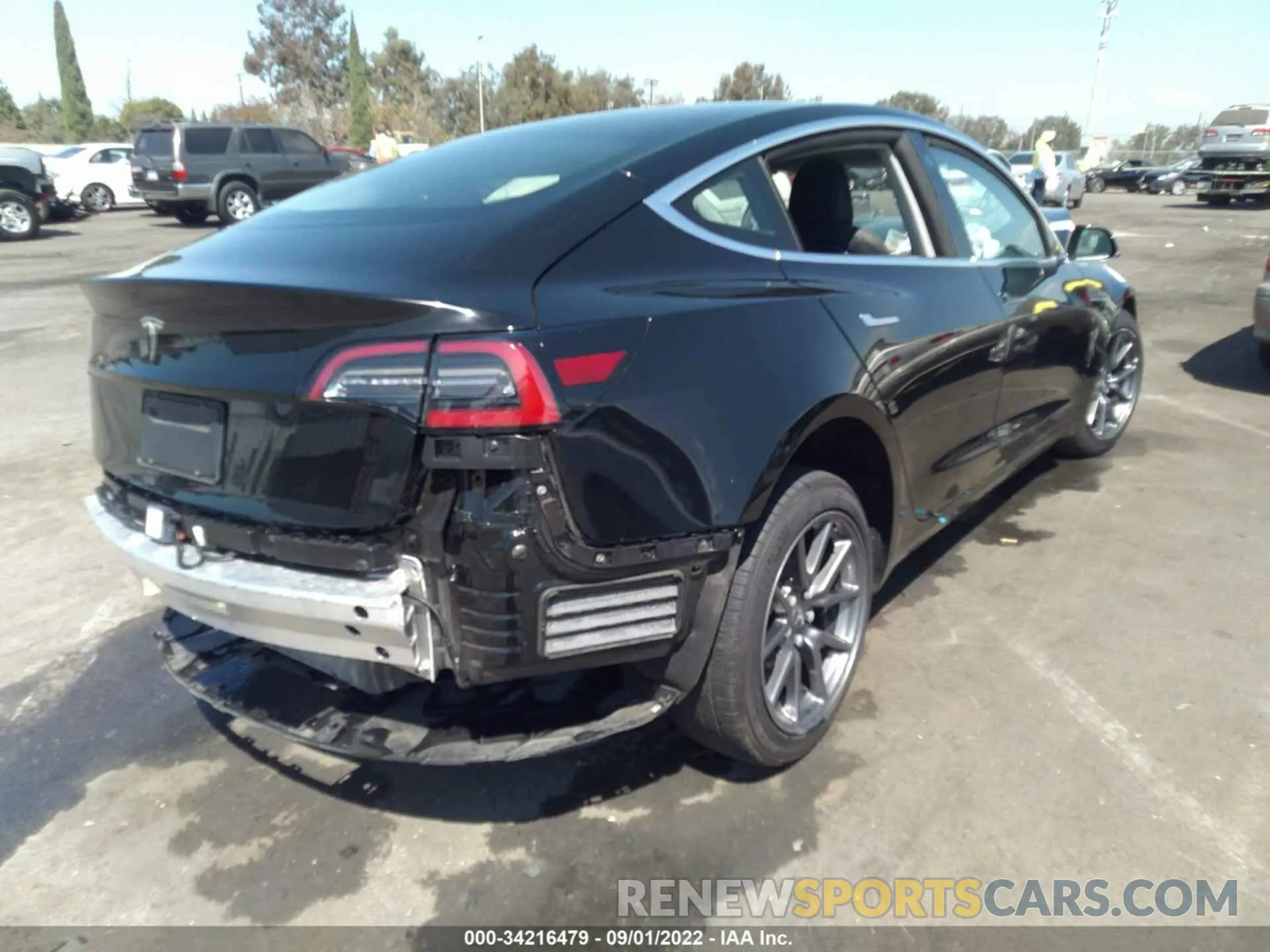 4 fotografías del automóvil dañado 5YJ3E1EA2LF803310 TESLA MODEL 3 2020