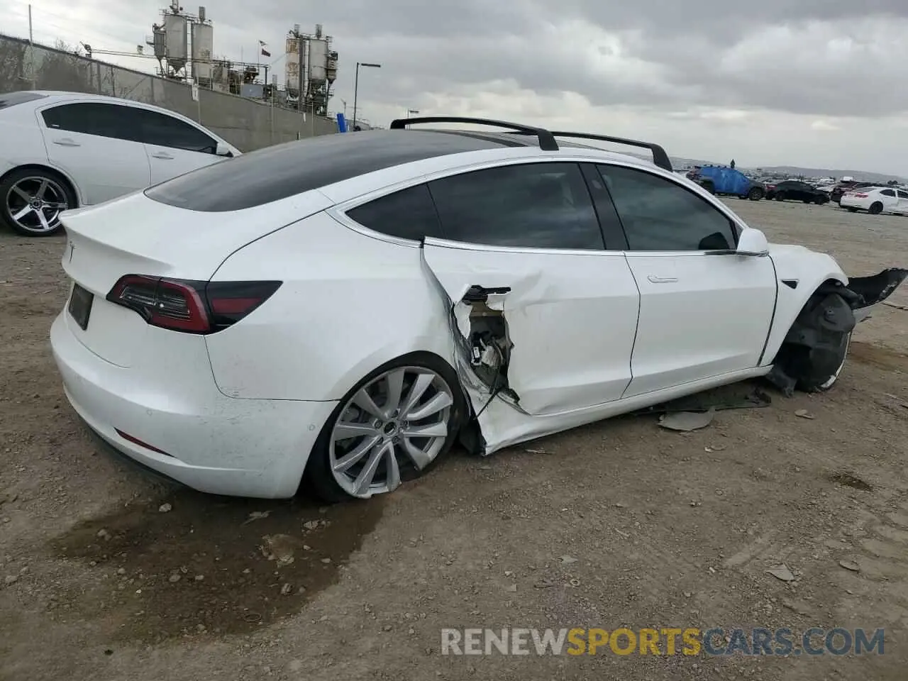 3 fotografías del automóvil dañado 5YJ3E1EA2LF806434 TESLA MODEL 3 2020