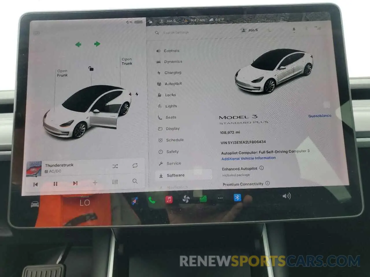 9 fotografías del automóvil dañado 5YJ3E1EA2LF806434 TESLA MODEL 3 2020