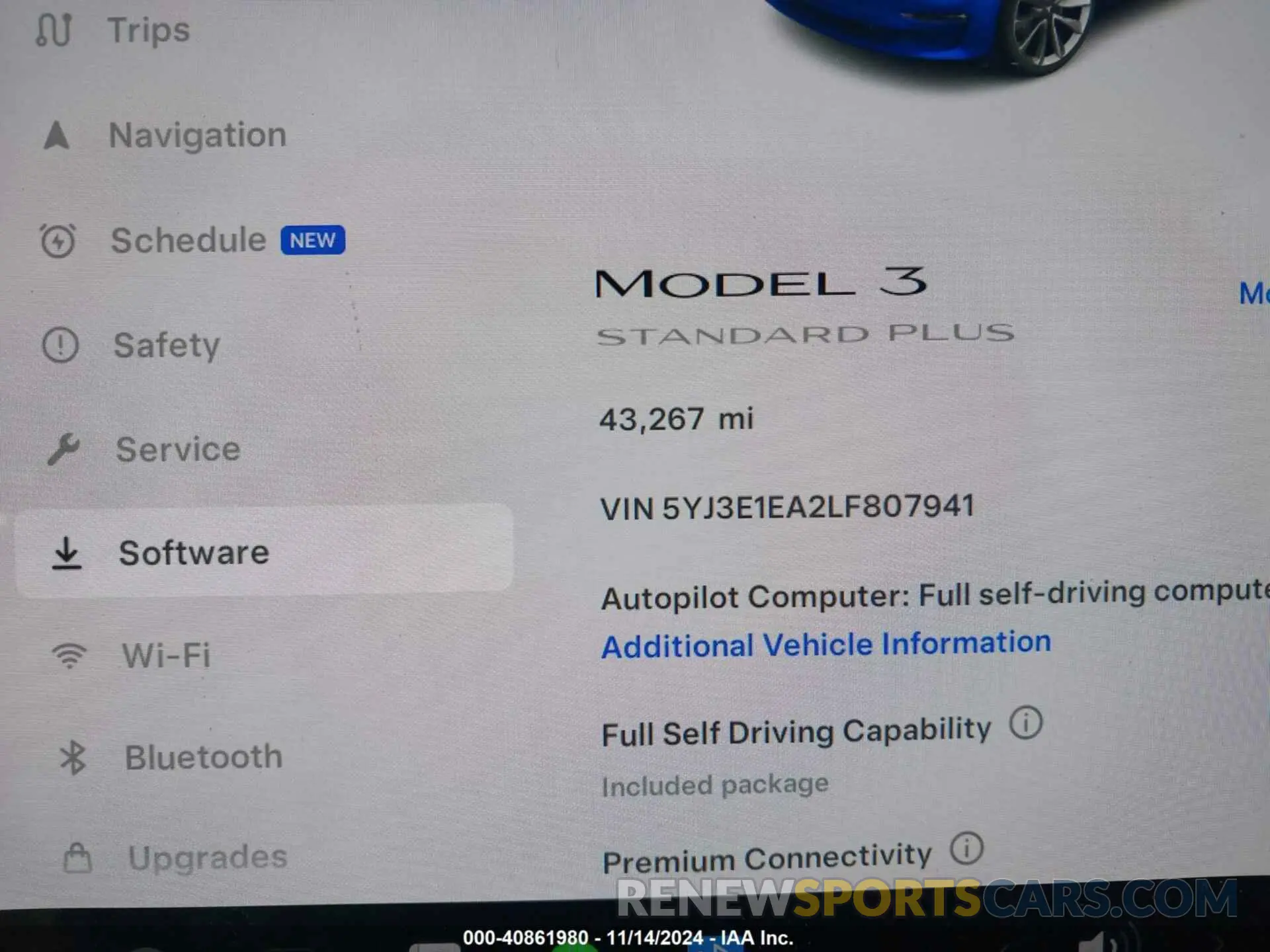 15 fotografías del automóvil dañado 5YJ3E1EA2LF807941 TESLA MODEL 3 2020
