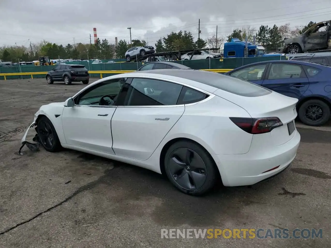 2 fotografías del automóvil dañado 5YJ3E1EA3LF613533 TESLA MODEL 3 2020
