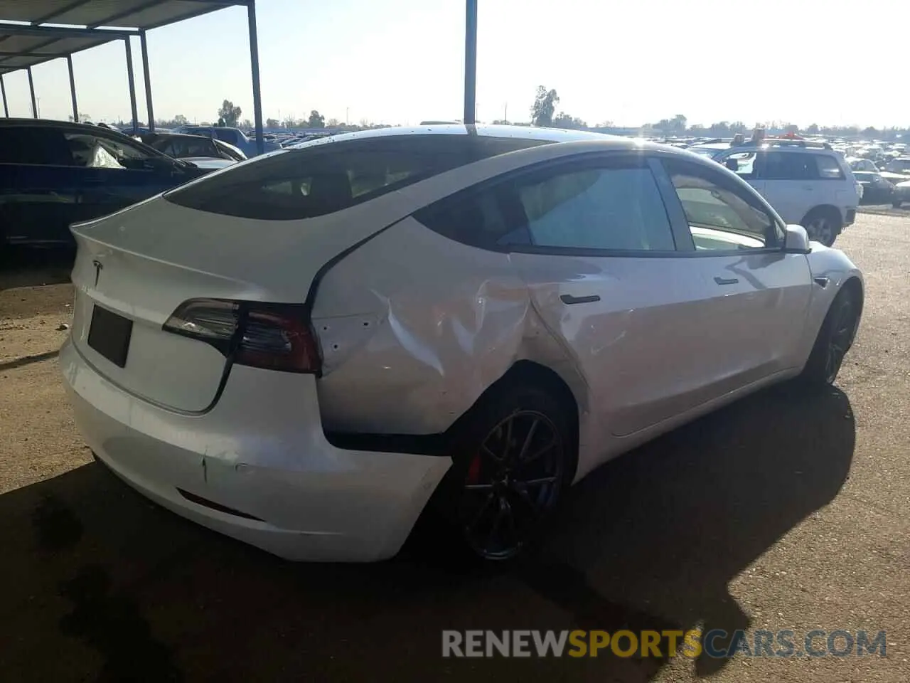 3 fotografías del automóvil dañado 5YJ3E1EA3LF632910 TESLA MODEL 3 2020