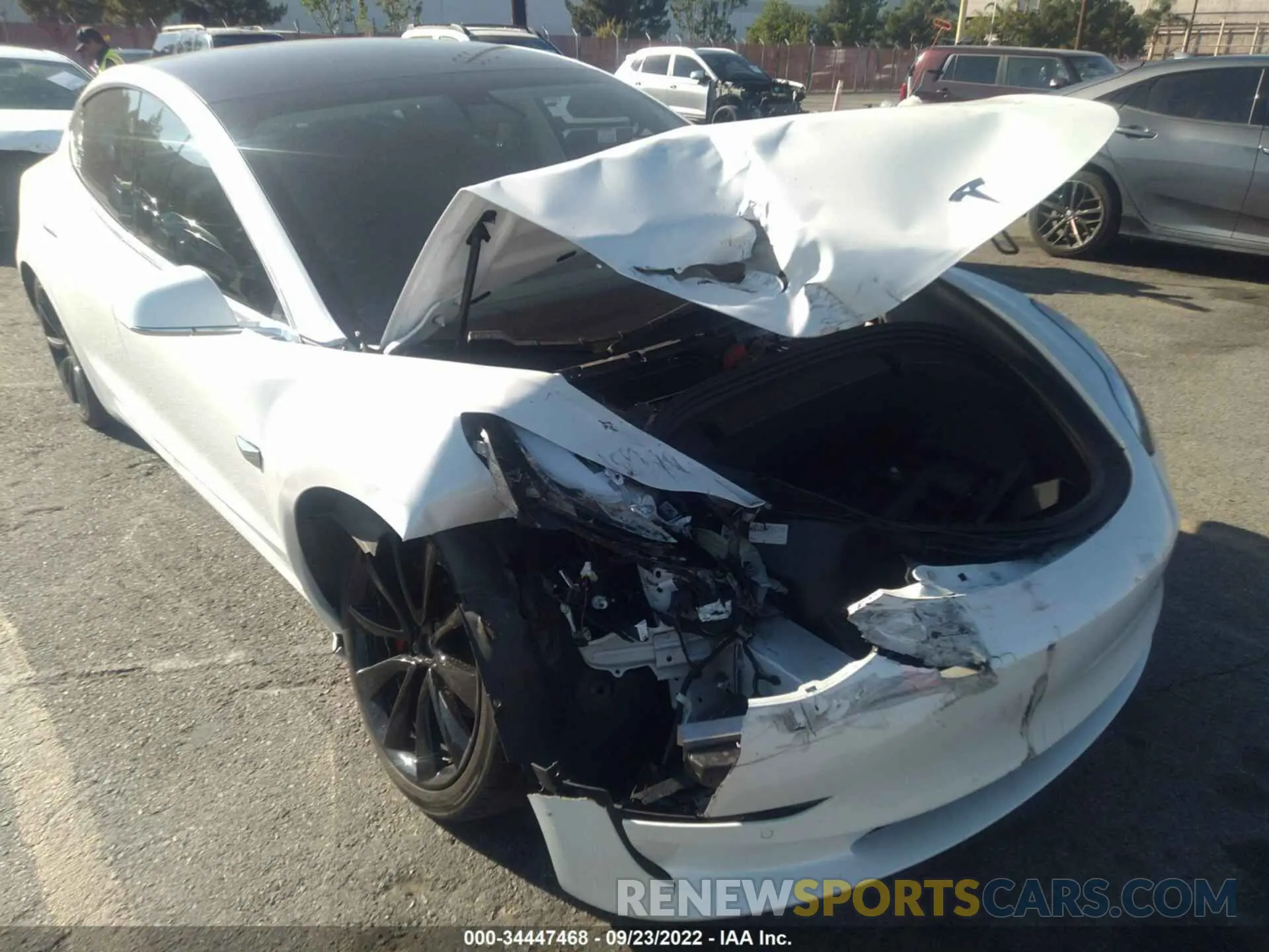 6 fotografías del automóvil dañado 5YJ3E1EA3LF740802 TESLA MODEL 3 2020