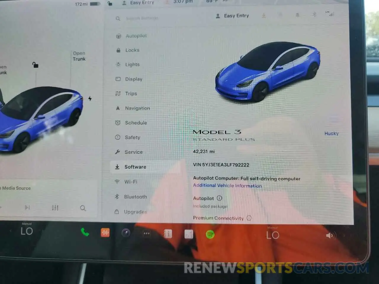 9 fotografías del automóvil dañado 5YJ3E1EA3LF792222 TESLA MODEL 3 2020