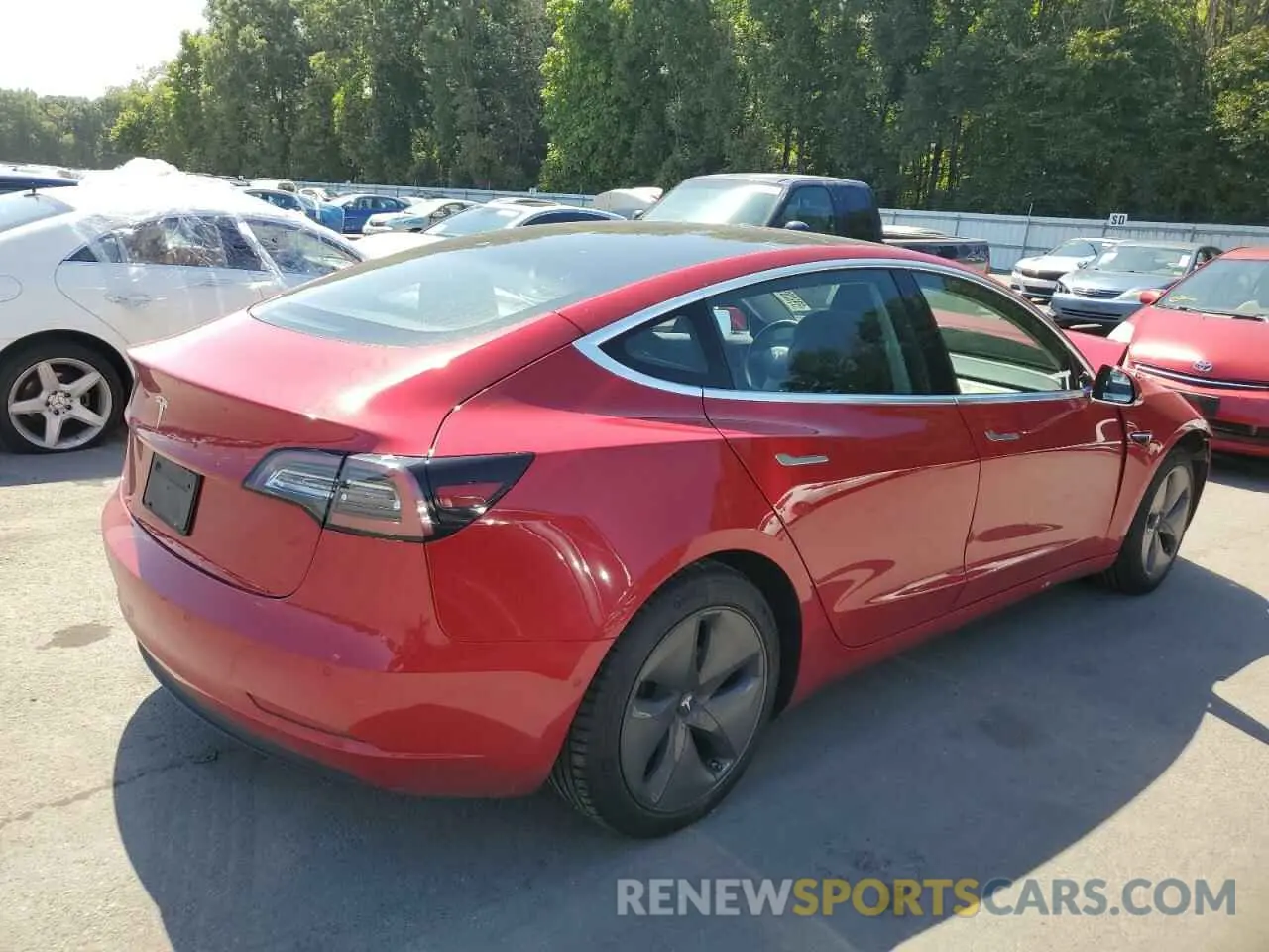 3 fotografías del automóvil dañado 5YJ3E1EA3LF792348 TESLA MODEL 3 2020