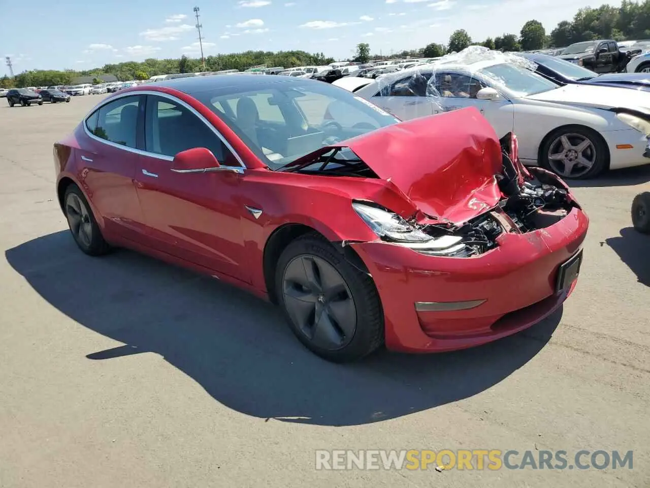4 fotografías del automóvil dañado 5YJ3E1EA3LF792348 TESLA MODEL 3 2020
