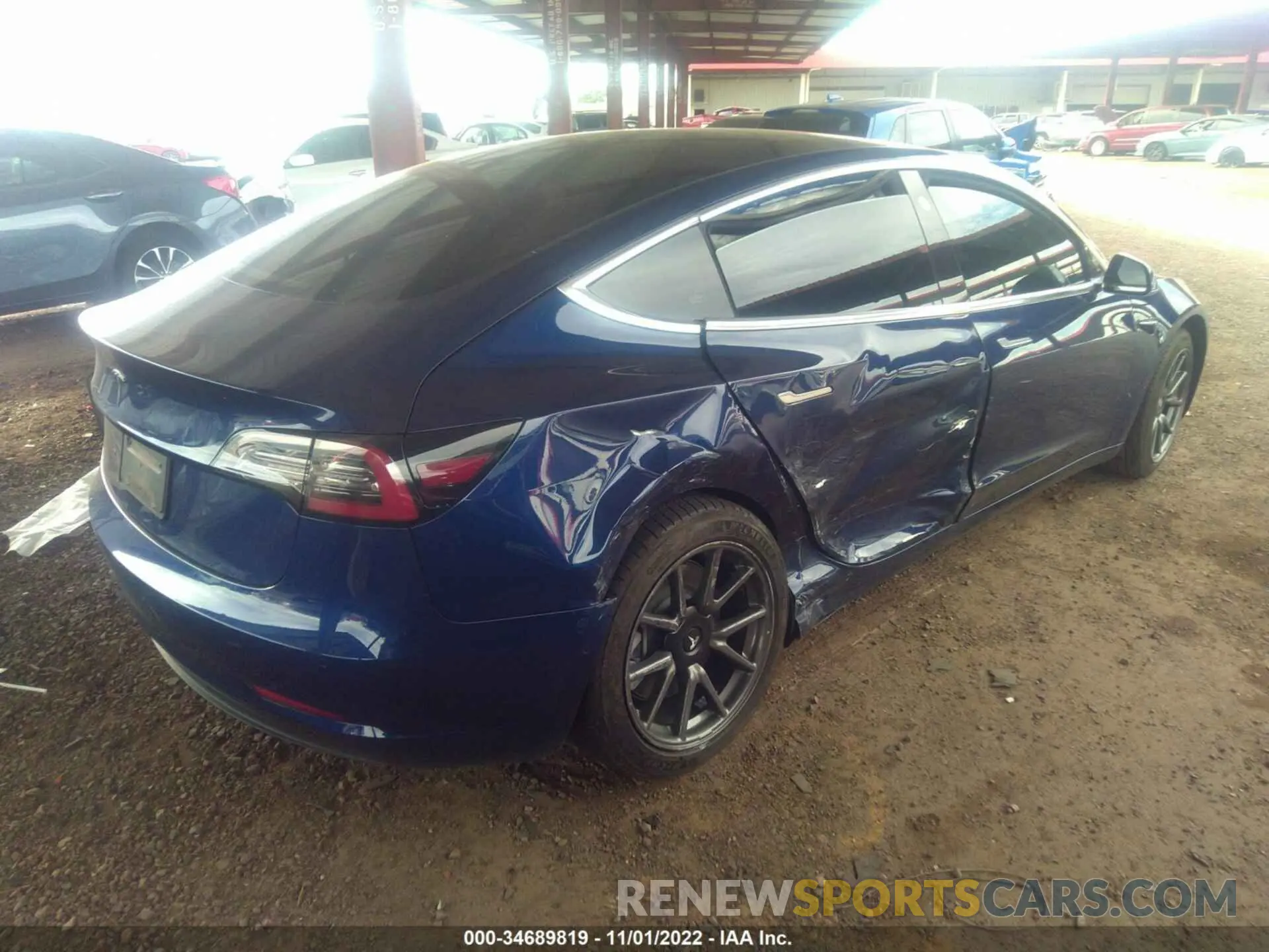 4 fotografías del automóvil dañado 5YJ3E1EA3LF803722 TESLA MODEL 3 2020