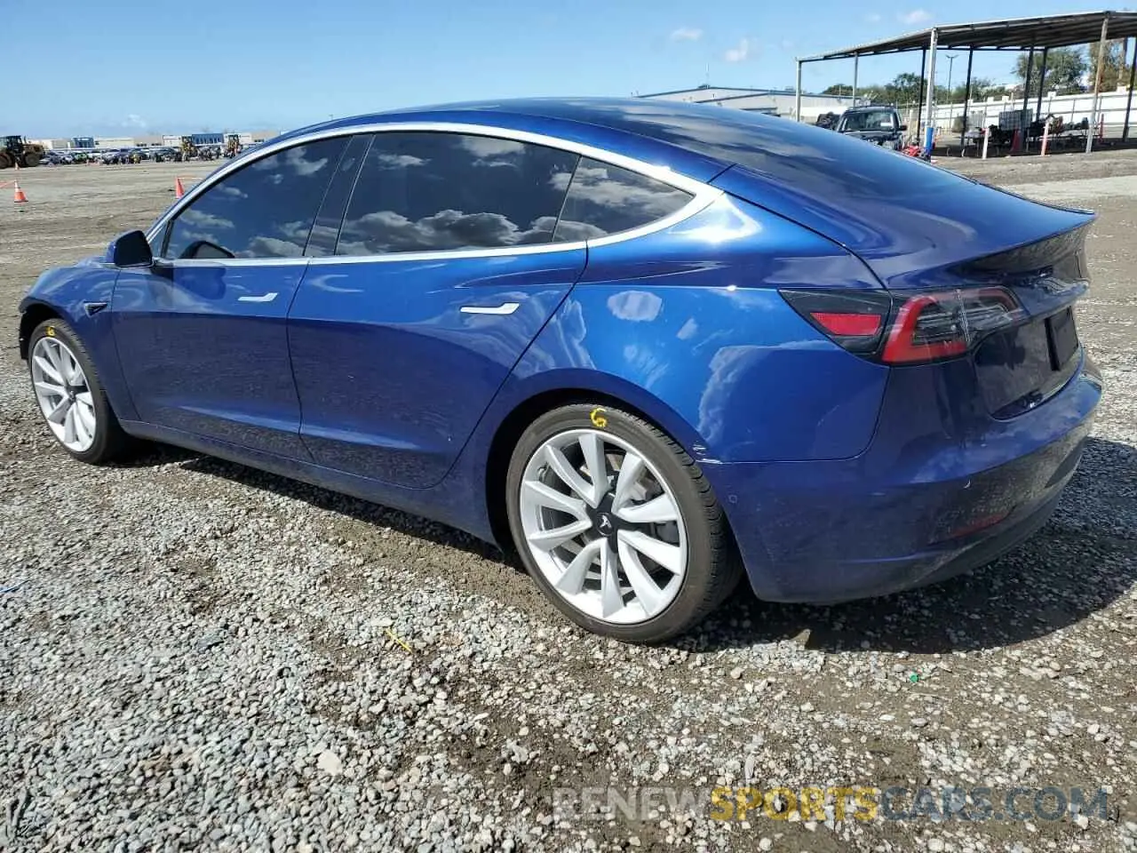 2 fotografías del automóvil dañado 5YJ3E1EA3LF806281 TESLA MODEL 3 2020