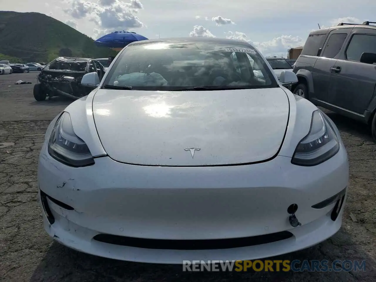 5 fotografías del automóvil dañado 5YJ3E1EA4LF745877 TESLA MODEL 3 2020