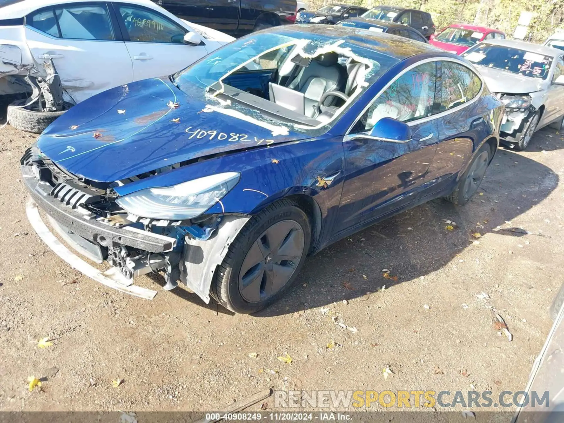 2 fotografías del automóvil dañado 5YJ3E1EA4LF796943 TESLA MODEL 3 2020