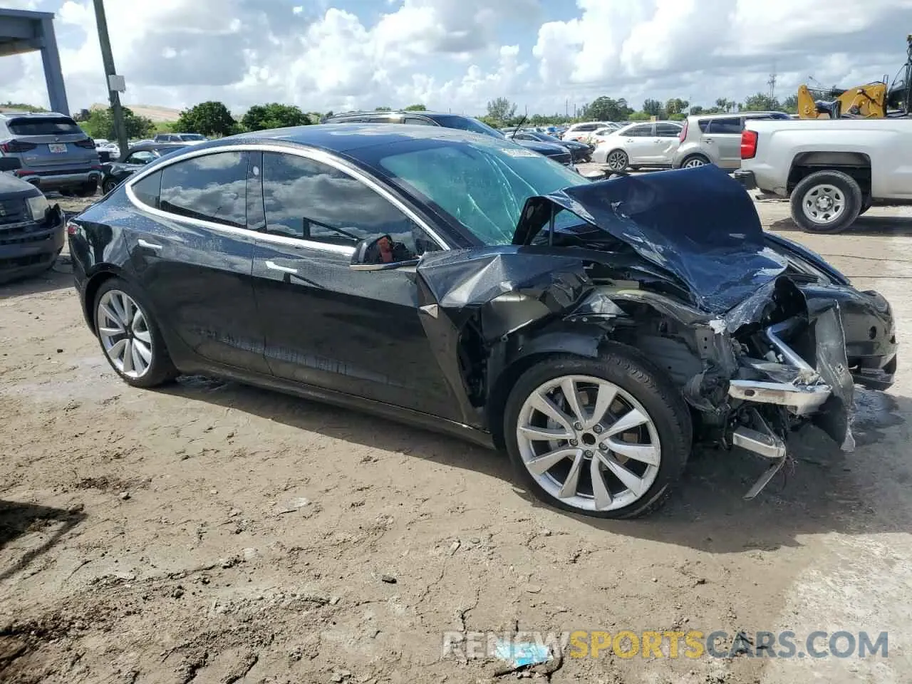 4 fotografías del automóvil dañado 5YJ3E1EA4LF797915 TESLA MODEL 3 2020