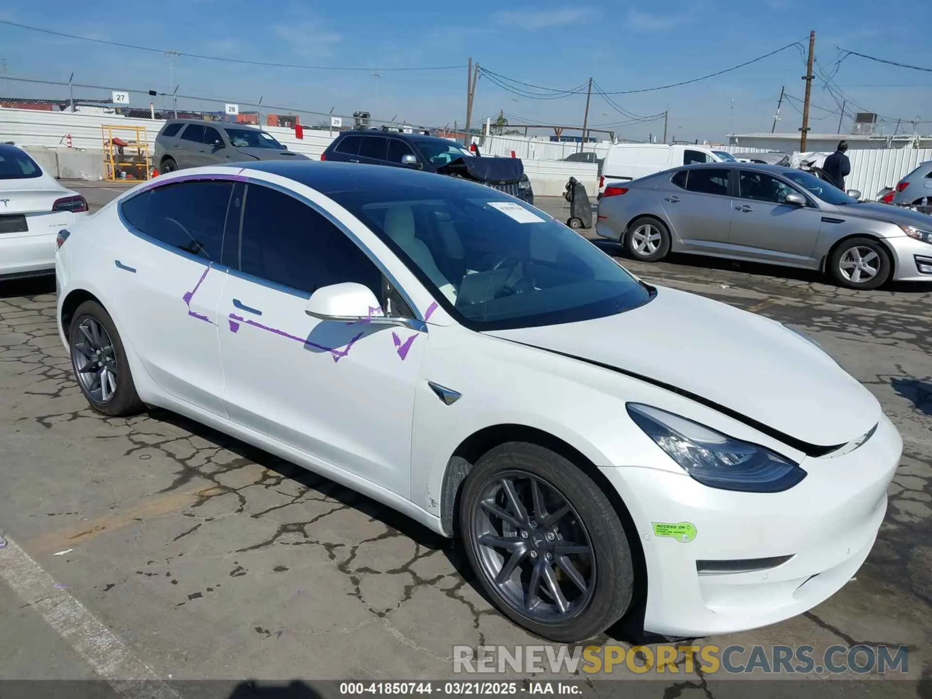 1 fotografías del automóvil dañado 5YJ3E1EA4LF805205 TESLA MODEL 3 2020